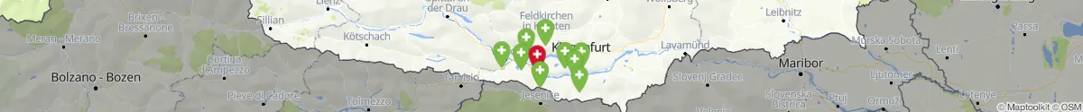 Map view for Pharmacies emergency services nearby Schiefling am Wörthersee (Klagenfurt  (Land), Kärnten)